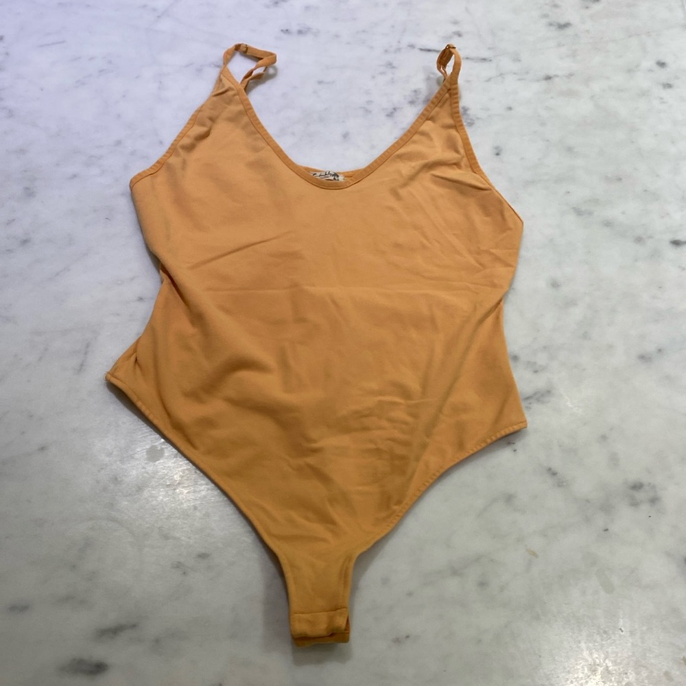Free People Orange Bodysuit
